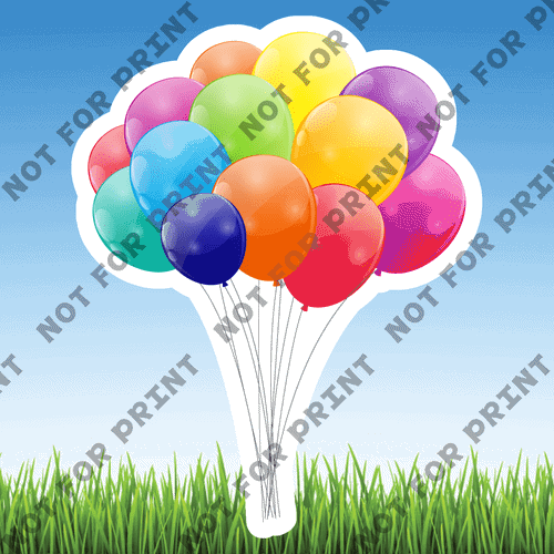 ACME Yard Cards Medium Primary Color Balloons #022