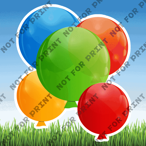 ACME Yard Cards Medium Primary Color Balloons #026