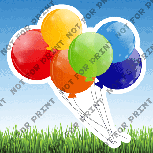 ACME Yard Cards Medium Primary Color Balloons #027