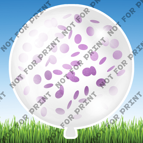 ACME Yard Cards Medium Purple Round Balloons #009