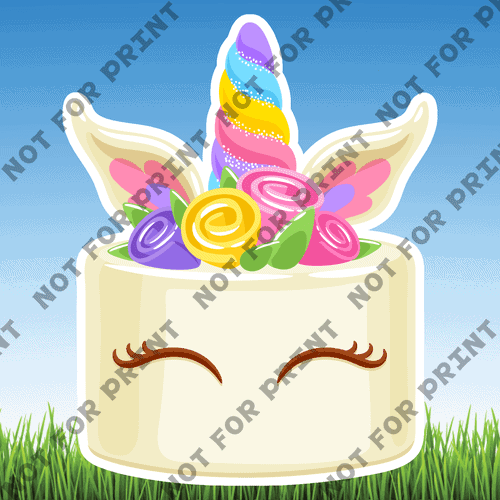 ACME Yard Cards Medium Rainbow Unicorn Sweets #007