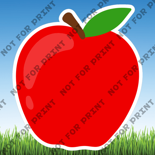 ACME Yard Cards Medium School Bus and Apples #001