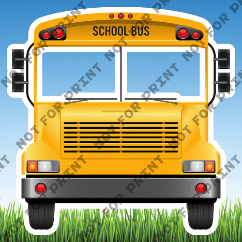 ACME Yard Cards Medium School Bus and Apples #005