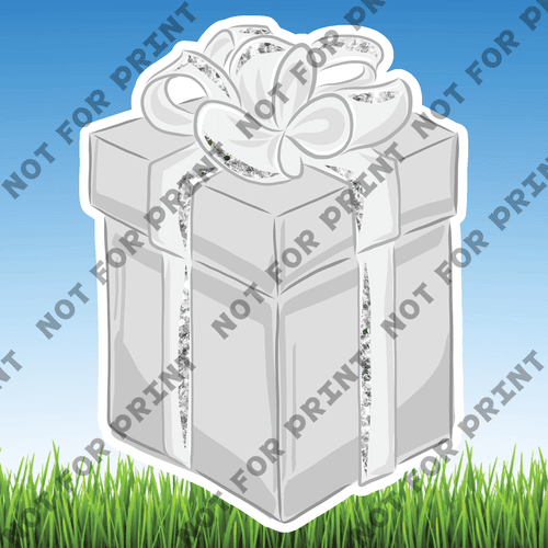 ACME Yard Cards Medium Silver Wedding Theme #043