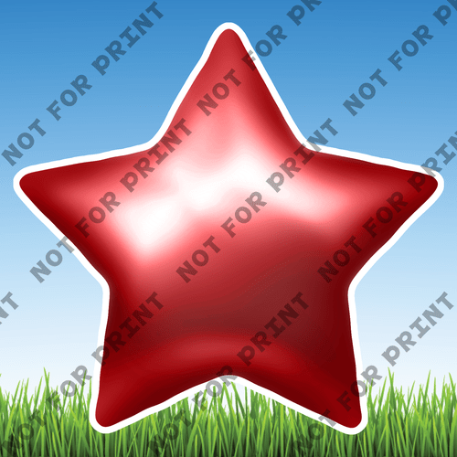 ACME Yard Cards Medium Star Balloons #001