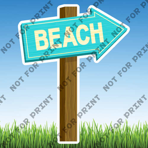 ACME Yard Cards Medium Summer Beach Theme #028