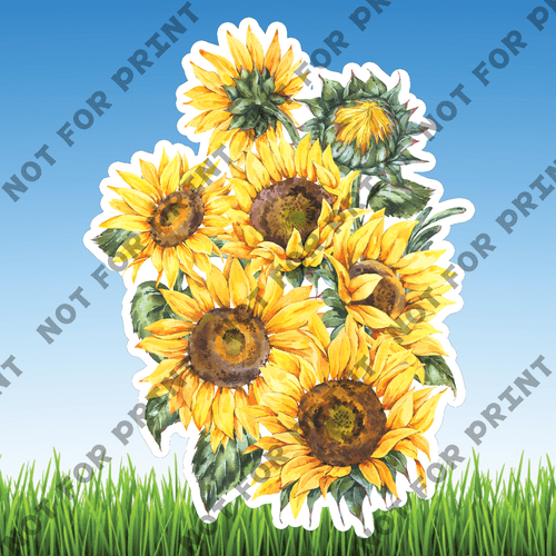 ACME Yard Cards Medium Sunflower Watercolor Collection I #000