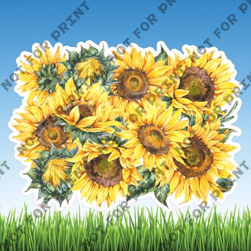 ACME Yard Cards Medium Sunflower Watercolor Collection I #003