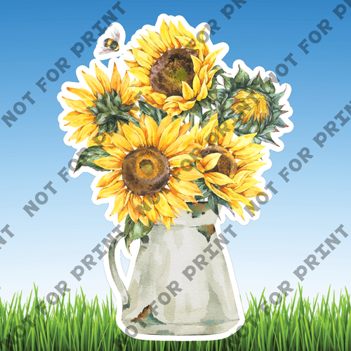 ACME Yard Cards Medium Sunflower Watercolor Collection I #015