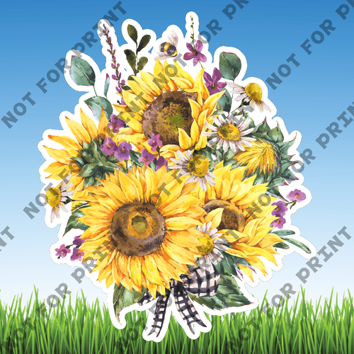 ACME Yard Cards Medium Sunflower Watercolor Collection I #017