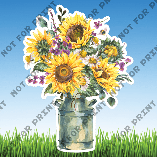 ACME Yard Cards Medium Sunflower Watercolor Collection I #018