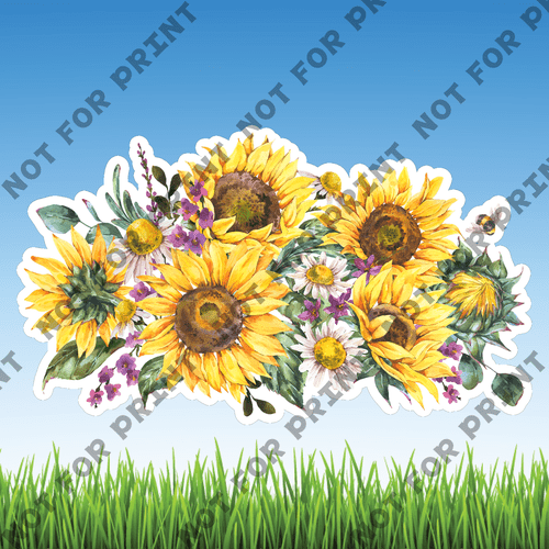 ACME Yard Cards Medium Sunflower Watercolor Collection I #020