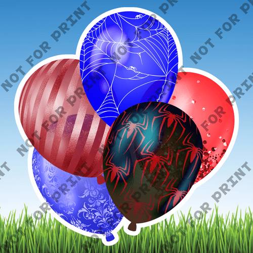 ACME Yard Cards Medium Superhero Balloon Bundles #045