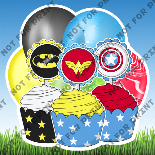 ACME Yard Cards Medium Superhero Balloon Bundles #052
