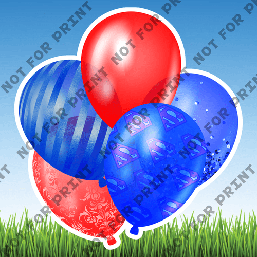 ACME Yard Cards Medium Superhero Balloon Bundles #063