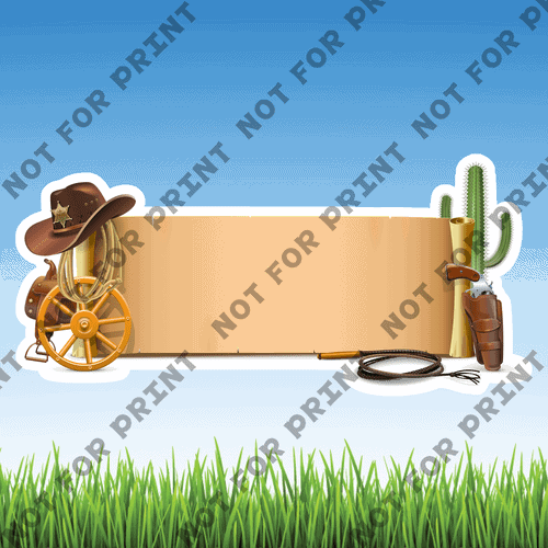 ACME Yard Cards Medium Western Cowboy #015