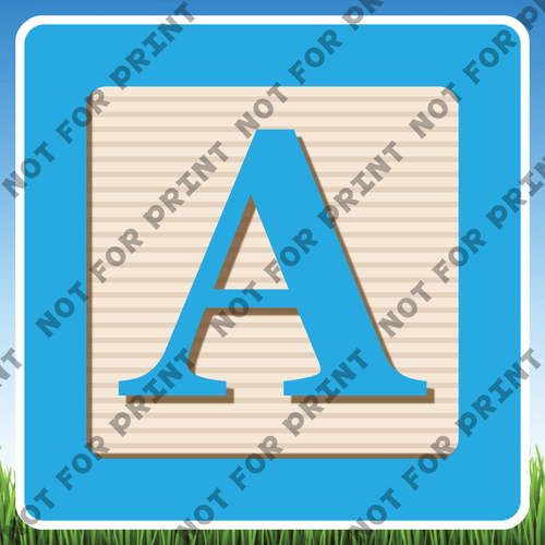 ACME Yard Cards Medium Wooden Block Alphabet & Numbers #009
