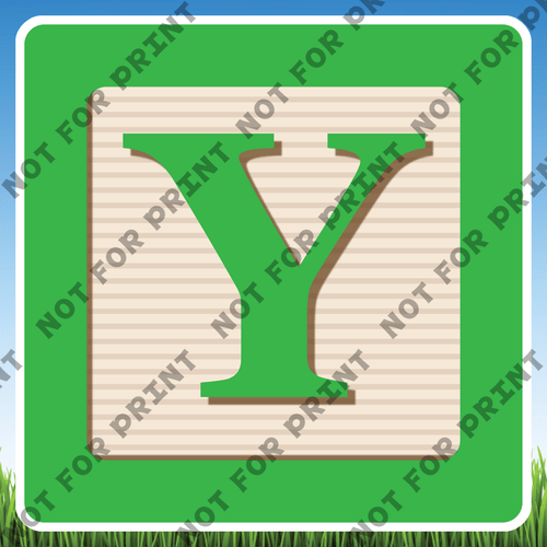 ACME Yard Cards Medium Wooden Block Alphabet & Numbers #052