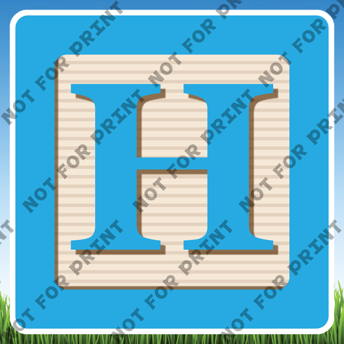 ACME Yard Cards Medium Wooden Block Alphabet & Numbers #054