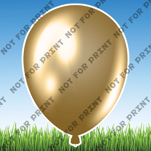 ACME Yard Cards Navy & Gold Balloons #004