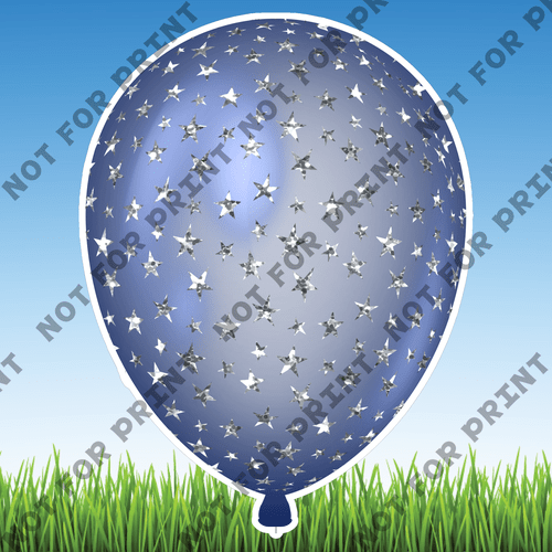 ACME Yard Cards Patriotic Balloons #009