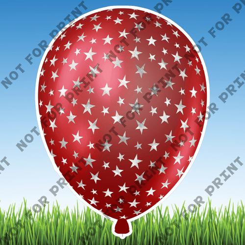 ACME Yard Cards Patriotic Balloons #029