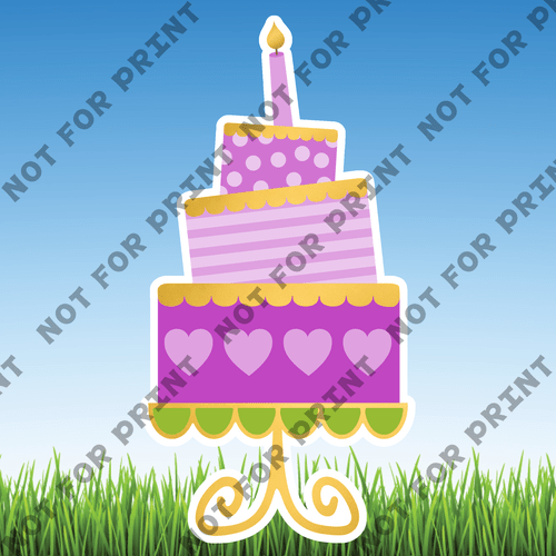 ACME Yard Cards Pink & Purple Birthday Theme #023