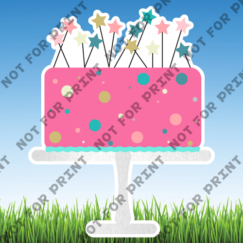 ACME Yard Cards Pink & Teal Birthday Theme #001