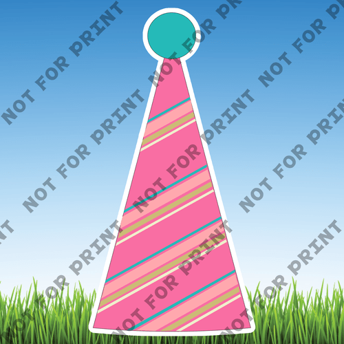 ACME Yard Cards Pink & Teal Birthday Theme #010