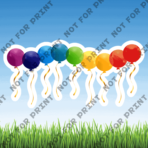 ACME Yard Cards Primary Color Balloons #008