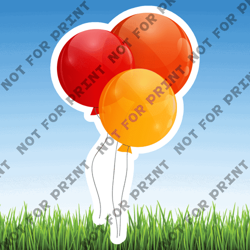 ACME Yard Cards Primary Color Balloons #015