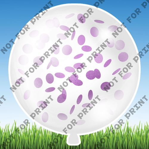 ACME Yard Cards Purple Round Balloons #009
