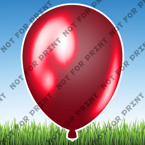 ACME Yard Cards Red & Gold Balloons #018