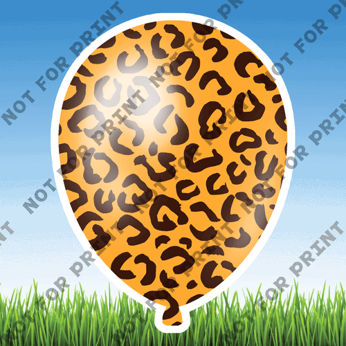 ACME Yard Cards Small Animal Print Balloons #004