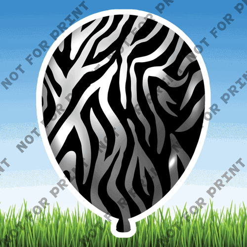 ACME Yard Cards Small Animal Print Balloons #005