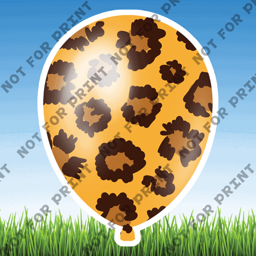 ACME Yard Cards Small Animal Print Balloons #008
