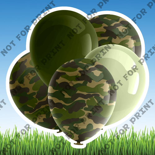 ACME Yard Cards Small Army Balloons Bundles #003