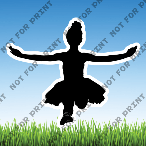 ACME Yard Cards Small Ballet Silhouettes #002