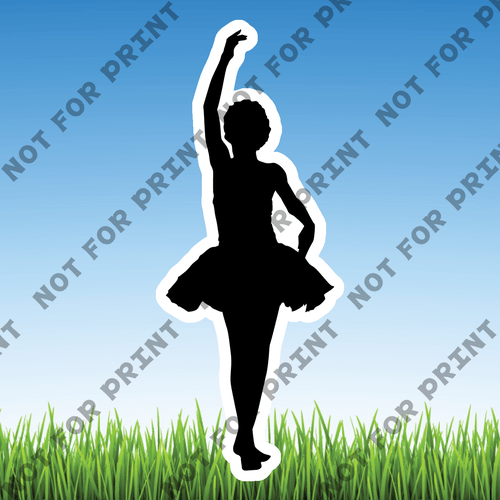 ACME Yard Cards Small Ballet Silhouettes #006