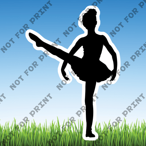 ACME Yard Cards Small Ballet Silhouettes #007