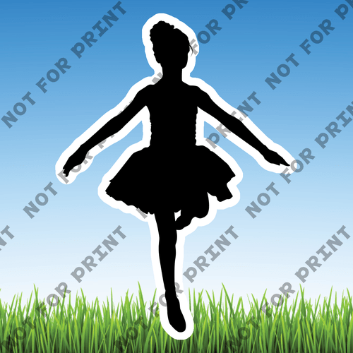 ACME Yard Cards Small Ballet Silhouettes #008
