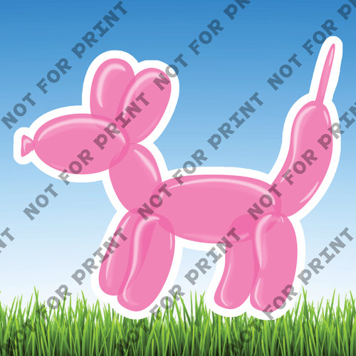 ACME Yard Cards Small Balloons Animals #003