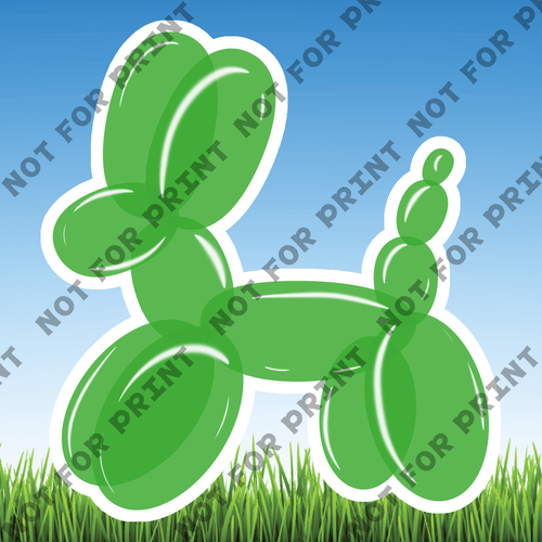 ACME Yard Cards Small Balloons Animals #004