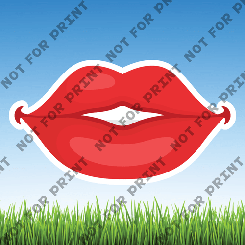ACME Yard Cards Small Beautiful Lips #005