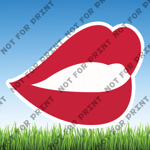 ACME Yard Cards Small Beautiful Lips #018