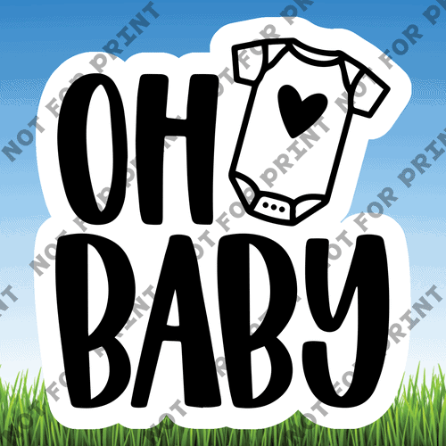 ACME Yard Cards Small Birth Announcement Word Flair #075