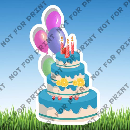 ACME Yard Cards Small Birthday Cakes and Candles #001
