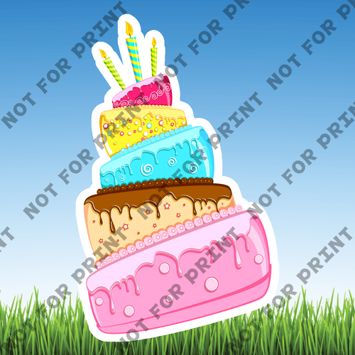 ACME Yard Cards Small Birthday Cakes and Candles #002