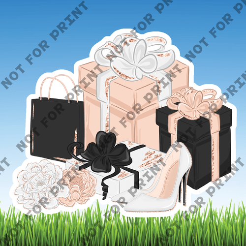 ACME Yard Cards Small Blush & Black Wedding Theme #003