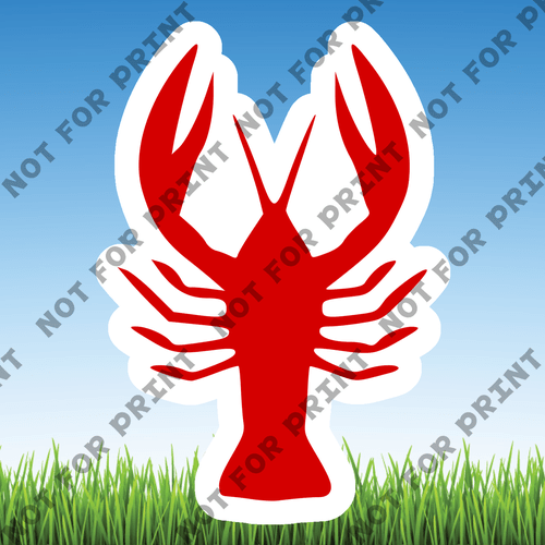 ACME Yard Cards Small Crawfish Boil Word Flair #006